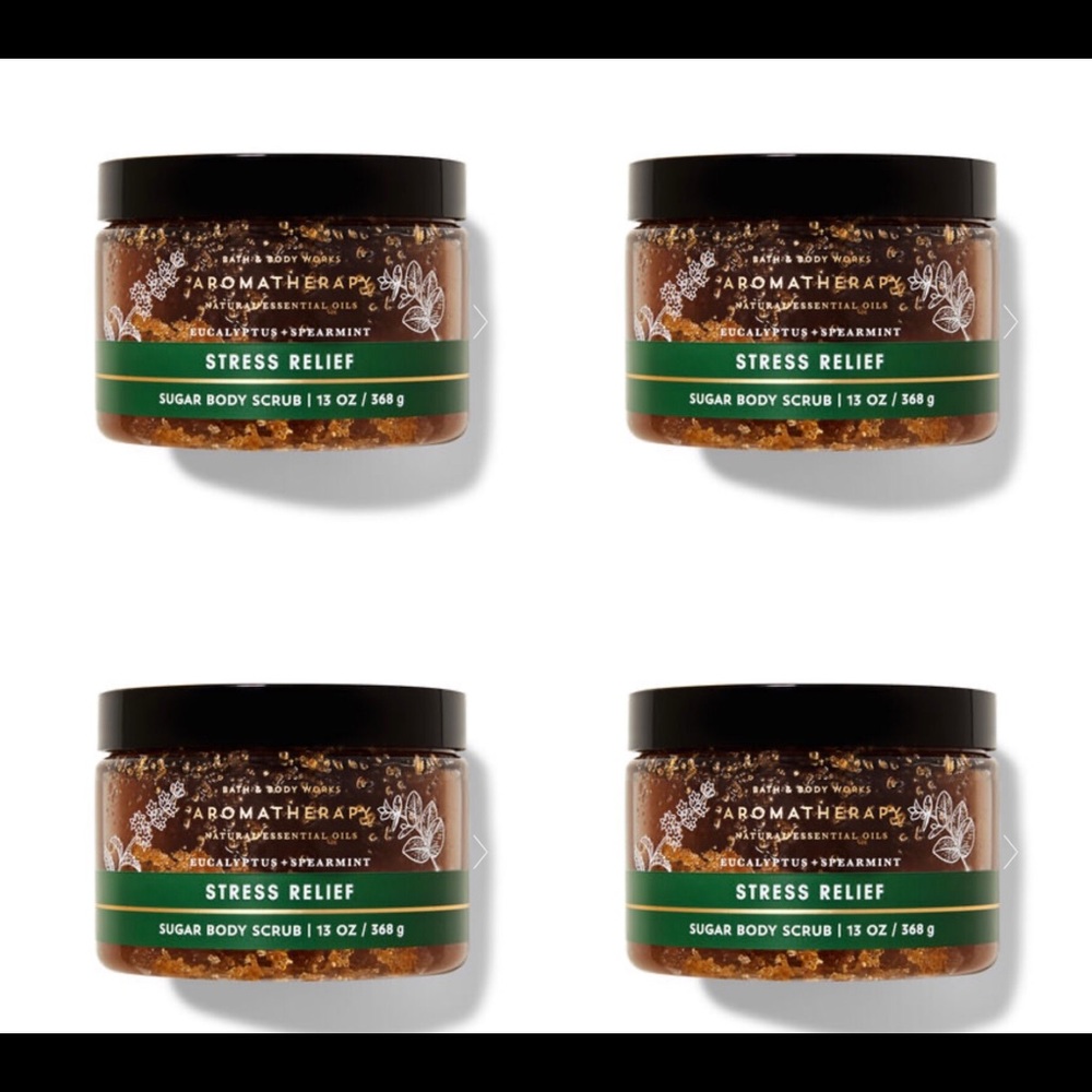 Eucalyptus spearmint Stress Relief Bath & Body Works scrubs
